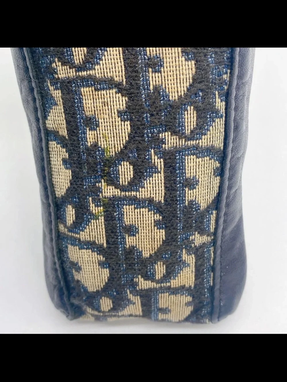 Dior Black and Beige Monogram Kiss-Lock Cosmetic Pouch